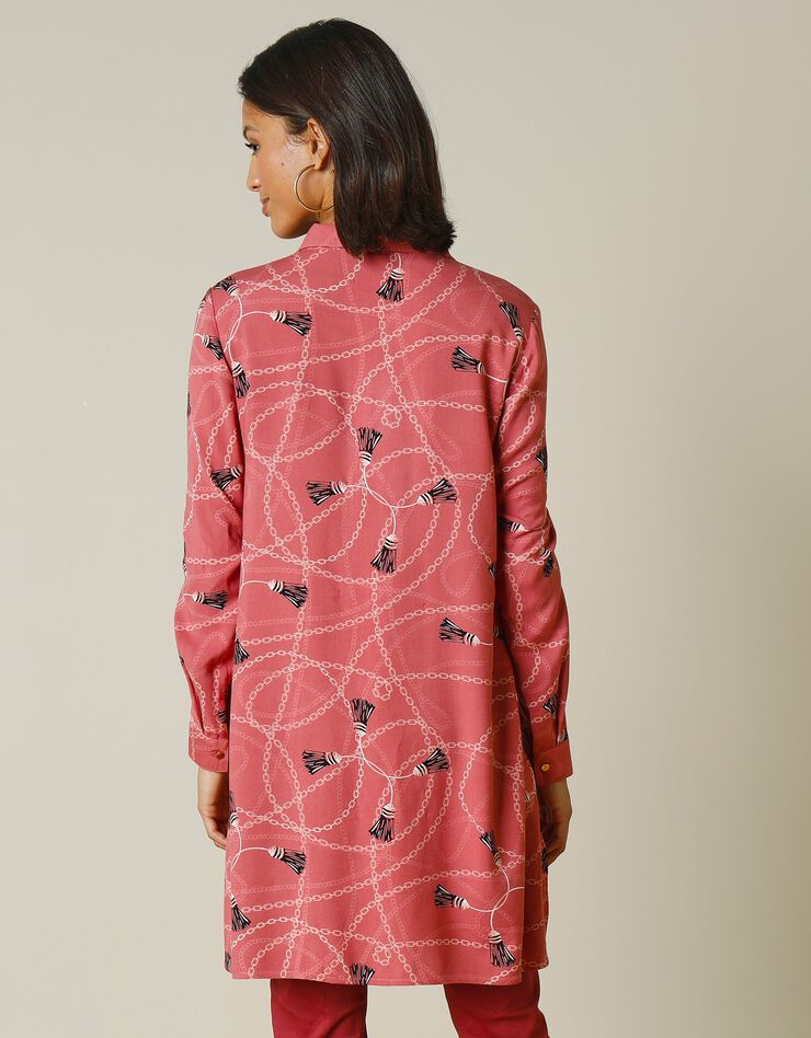 Tunique longue imprimé foulard (tomette)