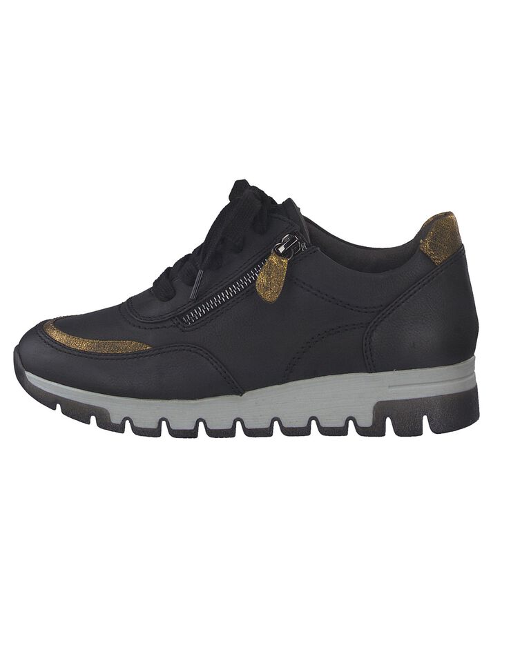 Baskets sneakers noir - largeur confort (noir)