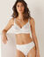 Soutien-gorge forme minimiseur en dentelle et tulle stretch Guspini - avec armatures (ivoire)