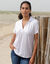 Polo manches courtes, maille jersey (blanc)