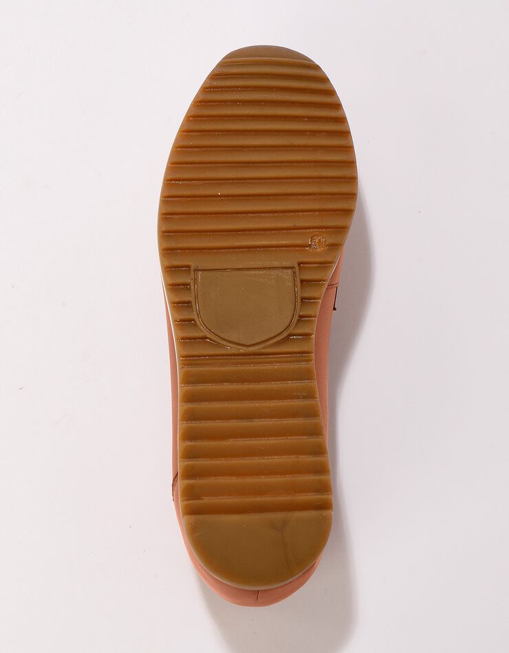 Mocassins compensés cuir souple largeur confort - caramel/imprimé léopard (caramel) Mocassins compensés cuir souple largeur confort - caramel/imprimé léopard (caramel)