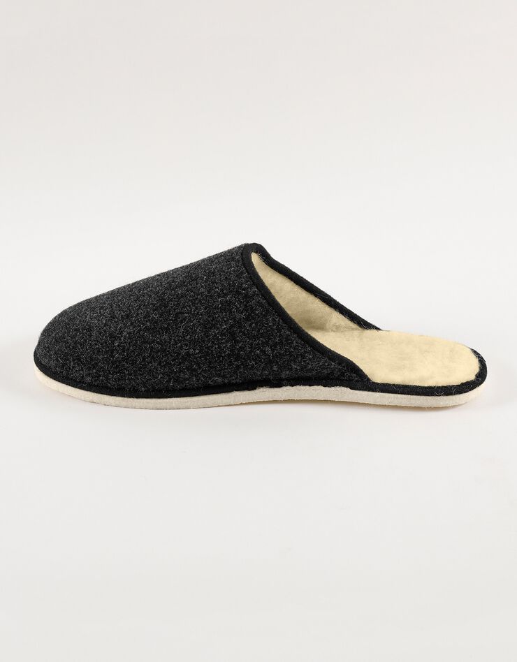 Mules homme silencieuses fourrées laine (gris) Mules homme silencieuses fourrées laine (gris)