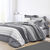 Linge de lit Tommy imprimé géométrique - coton (gris)