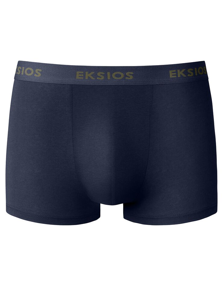 Boxer fermé imprimé rayé - lot de 4 (kaki + marine) Boxer fermé imprimé rayé - lot de 4 (kaki + marine)