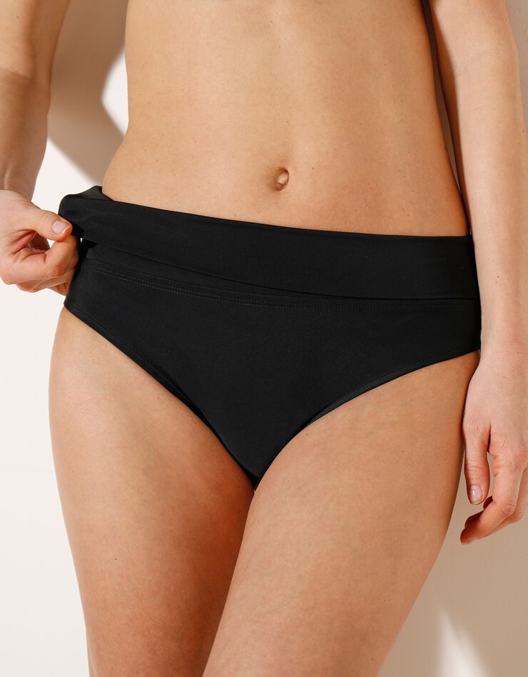 Slip de bain uni sculptant ceinture modulable - Murato (noir) Slip de bain uni sculptant ceinture modulable - Murato (noir)