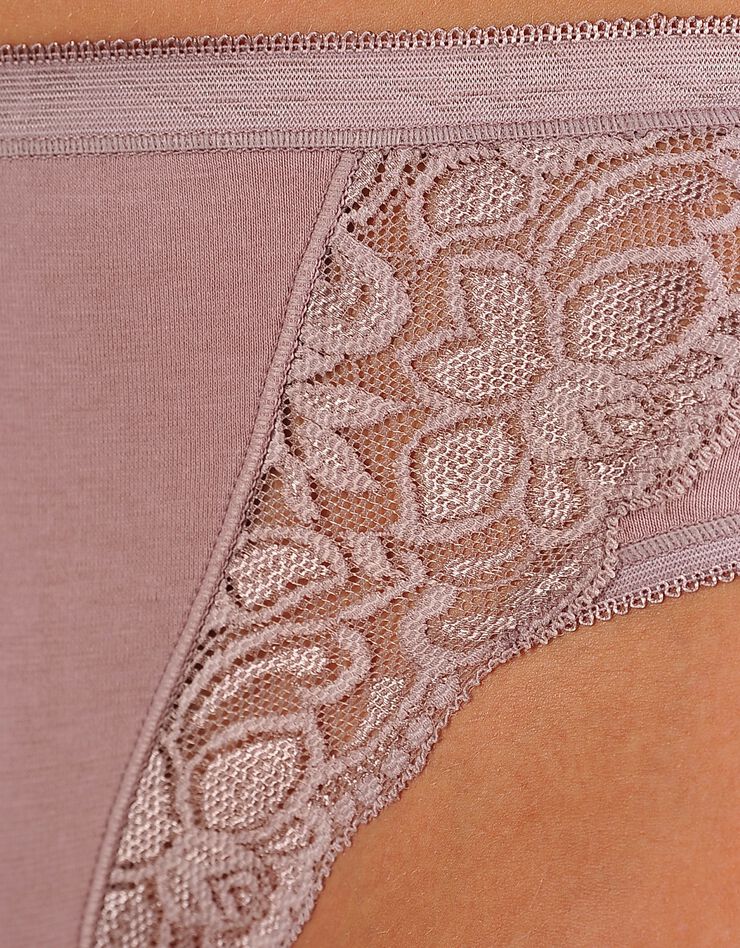 Culotte midi dentelle - lot de 3 (poudre) Culotte midi dentelle - lot de 3 (poudre)