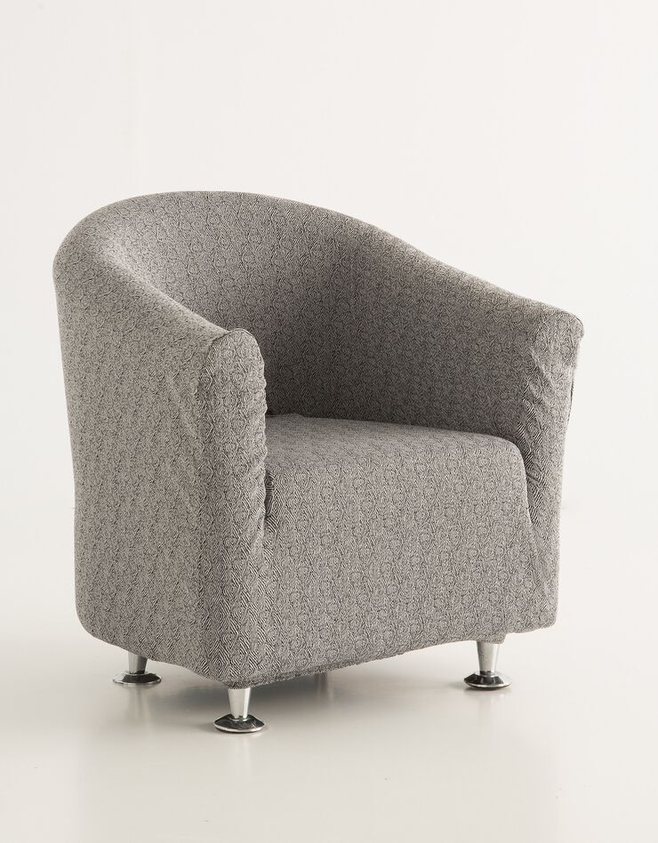 Housse extensible graphique fauteuil cabriolet (gris)