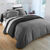 Linge de lit Nathalie coton (gris / noir)