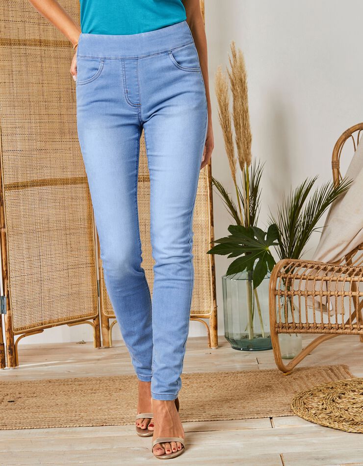 Jegging fuselé ultra stretch, maille effet jean (bleached) Jegging fuselé ultra stretch, maille effet jean (bleached)