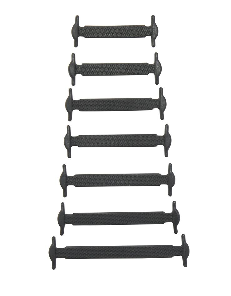 Lacets élastiques en silicone - 16 pièces (noir) Lacets élastiques en silicone - 16 pièces (noir)