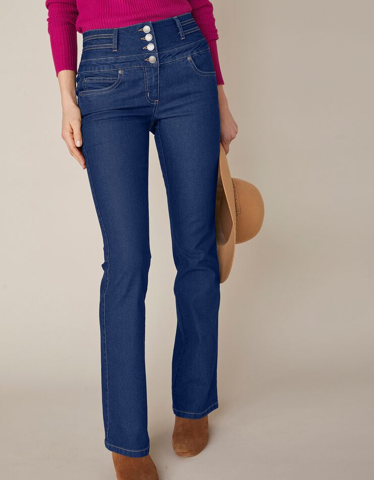 Jean coupe boocut taille haute - entrej. 75 cm (brut) Jean coupe boocut taille haute - entrej. 75 cm (brut)