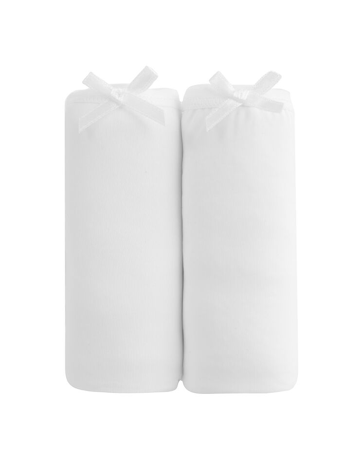 Culotte microfibre forme midi   – Lot de 2 (blanc)
