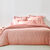 Linge de lit uni coton (rose)