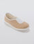 Ballerine d'intérieur élastiquée imprimée pois (taupe)