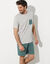 Tee-shirt pyjama manches courtes gris (gris)