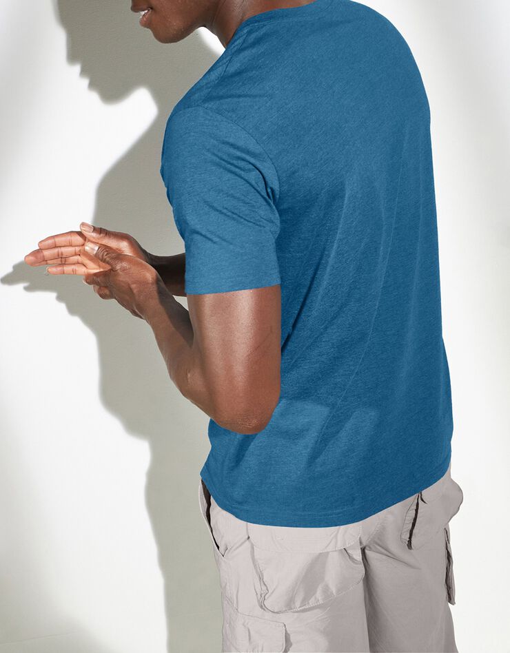 Tee-shirt col tunisien (bleu) Tee-shirt col tunisien (bleu)