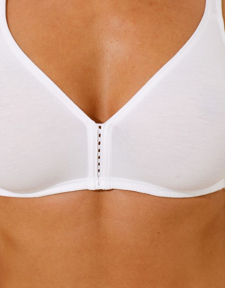 Soutien-gorge emboîtant coton stretch "Eileen" - sans armatures (blanc) Soutien-gorge emboîtant coton stretch "Eileen" - sans armatures (blanc)