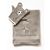 Collection éponge enfant brodée ourson personnalisable coton (taupe)