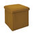 Coffre-pouf pliable, revêtement texturé (moutarde)