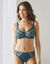 Soutien-gorge forme minimiseur en tulle brodé Oliena - avec armatures (émeraude)