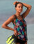 Haut de tankini imprimé Malaya (noir / multicolore)