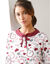 Chemise de nuit imprimé "coeurs" (cerise)