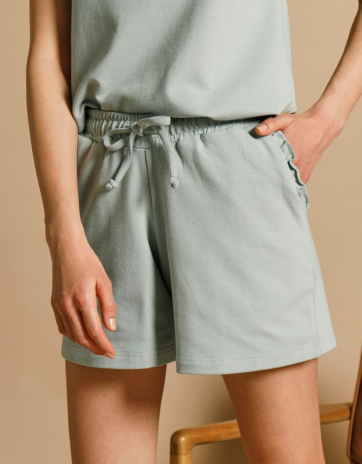 Short droit molleton stretch (vert amande) Short droit molleton stretch (vert amande)