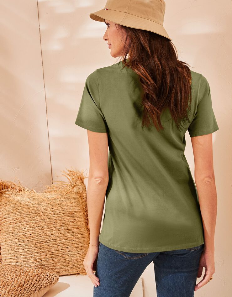Tee-shirt manches courtes papillon (kaki) Tee-shirt manches courtes papillon (kaki)