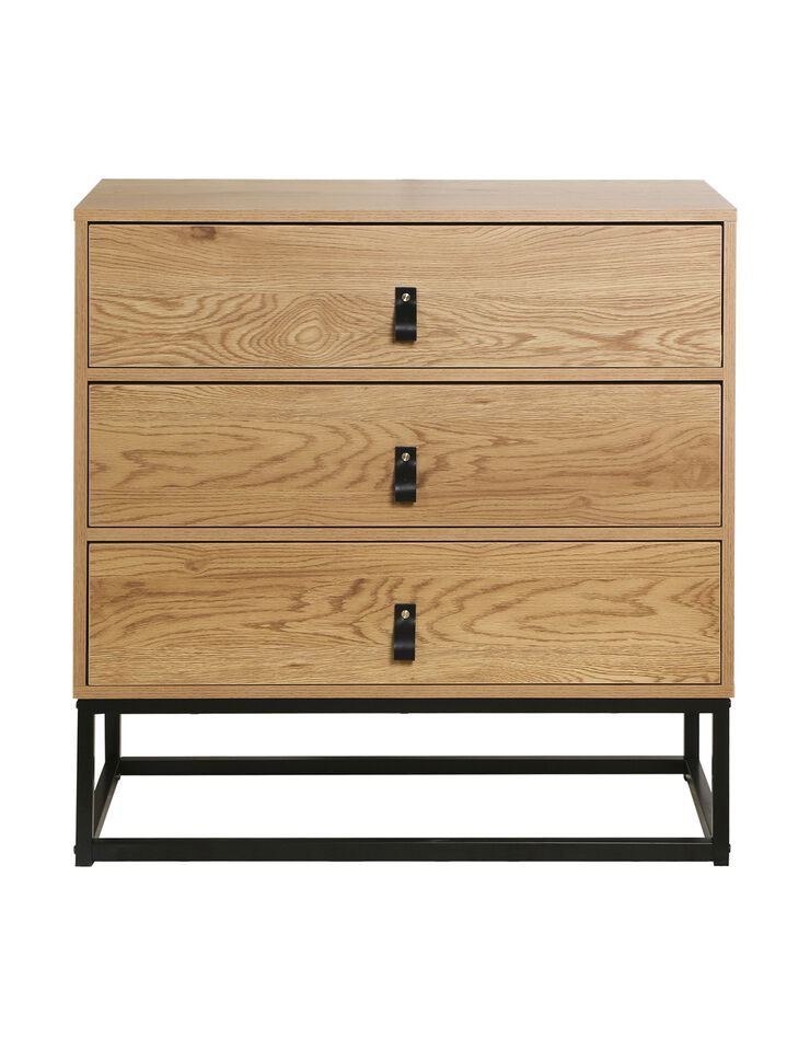Commode STOCKIES style industriel -3 tiroirs (naturel)
