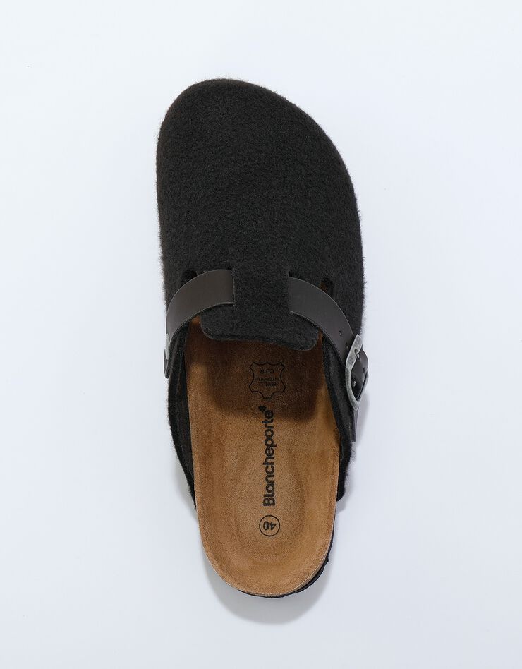 Mules sabot feutrine à boucle (anthracite) Mules sabot feutrine à boucle (anthracite)