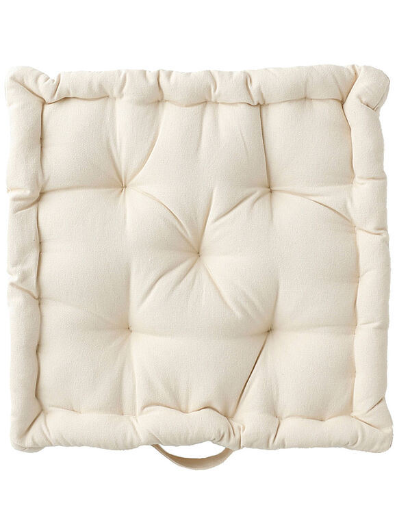 Coussin de sol uni coton (écru)