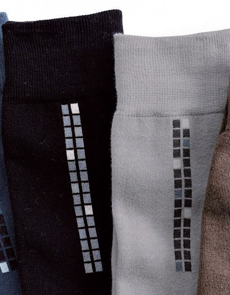 Mi-chaussettes motif carreaux - lot de 5 paires (classique) Mi-chaussettes motif carreaux - lot de 5 paires (classique)