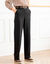 Pantalon droit, maille milano (noir)