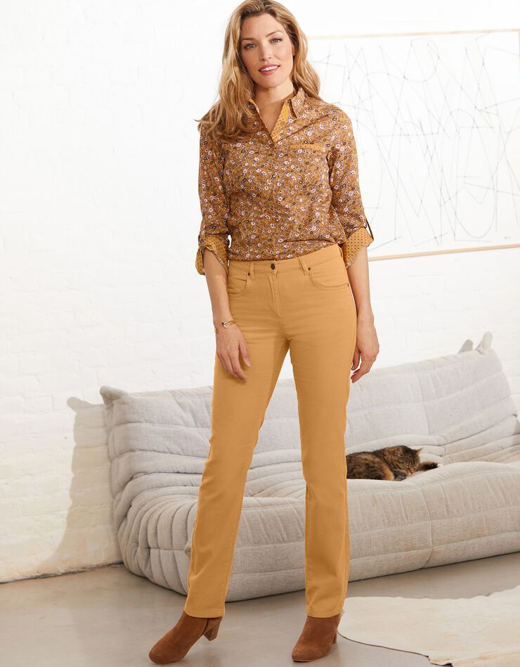 Pantalon sculptant coupe 5 poches (miel) Pantalon sculptant coupe 5 poches (miel)