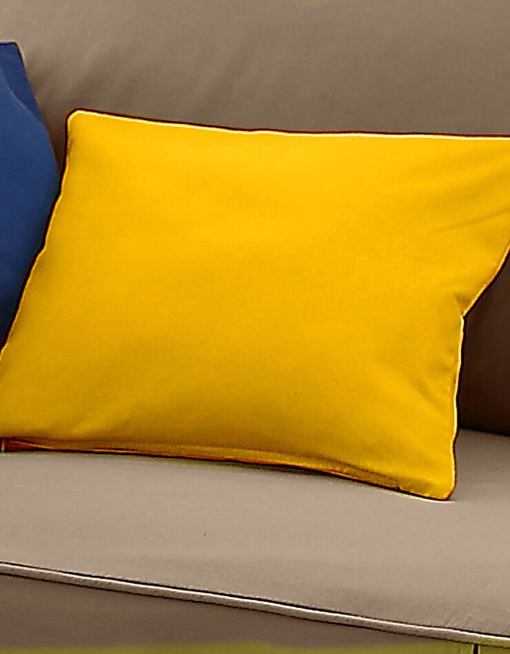 Housse de coussin unie bachette - lot de 2 (jaune) Housse de coussin unie bachette - lot de 2 (jaune)