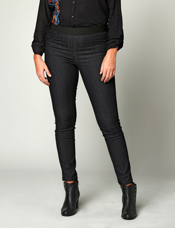 Jegging denim taille élastiquée - grande stature (black)