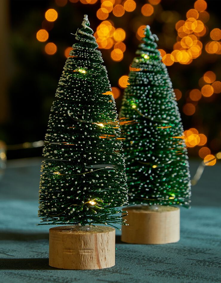 Lot de 2 sapins lumineux à leds vert (vert) Lot de 2 sapins lumineux à leds vert (vert)