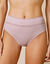 Culotte haute microfibre et tulle plumetis effet seconde peau Paia - lot de 2 (rose grisé)