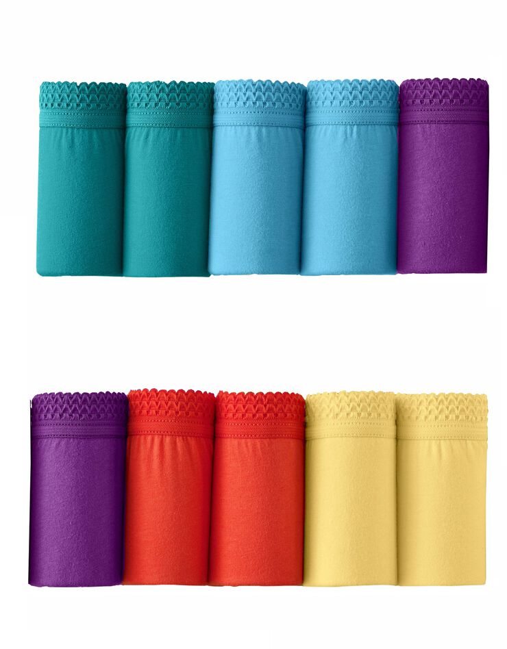 Culotte maxi coton - lot de 10 (acidulé) Culotte maxi coton - lot de 10 (acidulé)