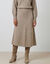 Jupe longue &eacute;vas&eacute;e en maille, toucher doux (beige chin&eacute;)