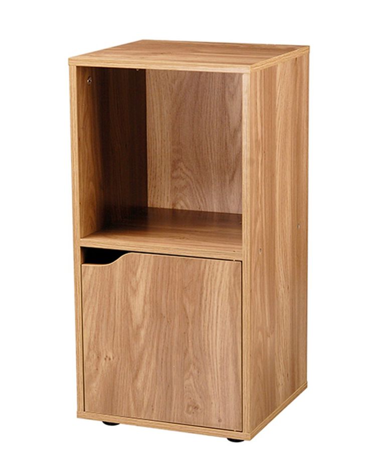 Meuble de rangement STAVRA– 2 cases 1 porte (naturel)