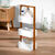 Etagère bambou 3 bacs de rangement (blanc)
