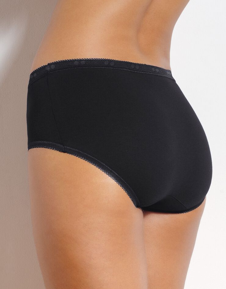 Culotte midi Basic+, lot de 3 achetées + GRATUITE (1) (noir) Culotte midi Basic+, lot de 3 achetées + GRATUITE (1) (noir)