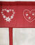 Store broderies motifs coeurs finition passe-tringle (bordeaux / écru)