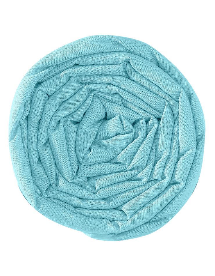 Drap-housse uni coton bonnet 32 cm (lagon)
