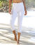 Legging 3/4 en coton issu de l'agriculture biologique (blanc)