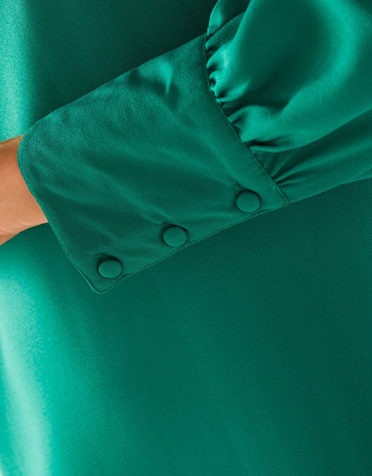 Robe forme housse crêpe uni (vert) Robe forme housse crêpe uni (vert)