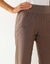 Pantalon blousant taille élastiquée, lin coton (marron glacé)