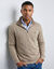 Sweat chaud col montant zipp&eacute; maille c&ocirc;tel&eacute;e (beige)