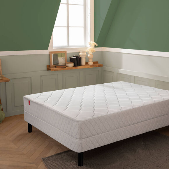 Matelas 540 ressorts ensachés Épéda confort ferme H21 cm (blanc)